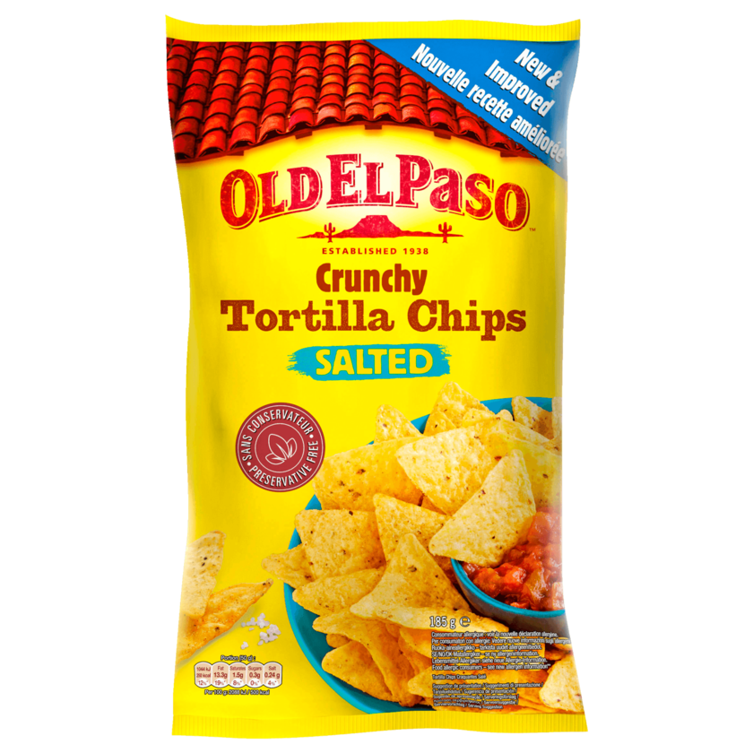 Old El Paso Tortilla Chips Salted 185g